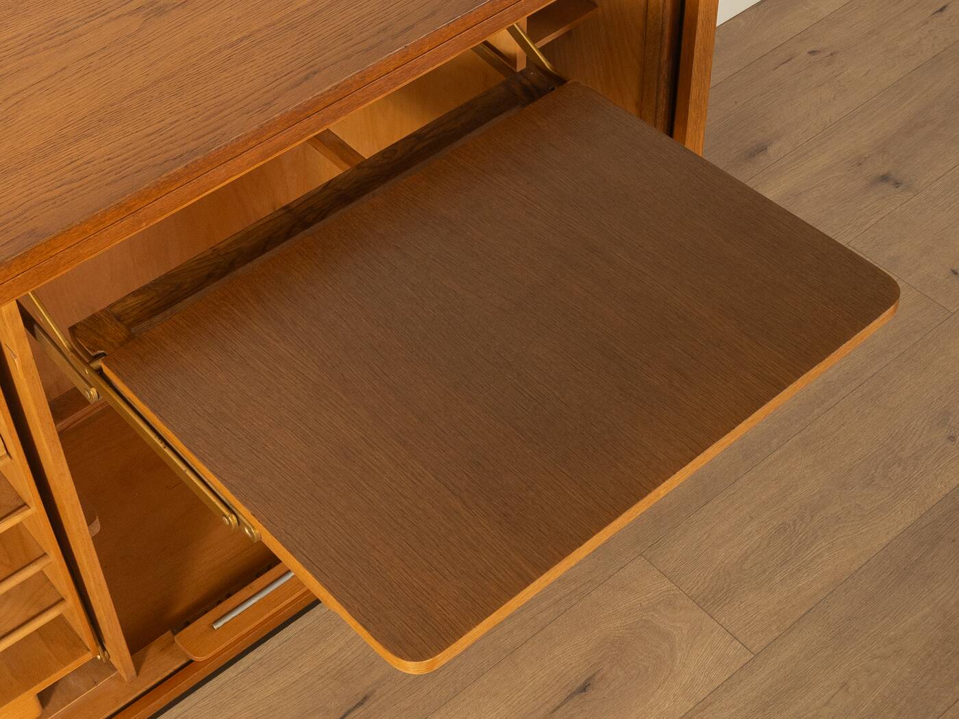 Very rare functional mid-century desk, 1960s, solid wood, Germany