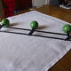 Vintage wall coat rack 3 patères