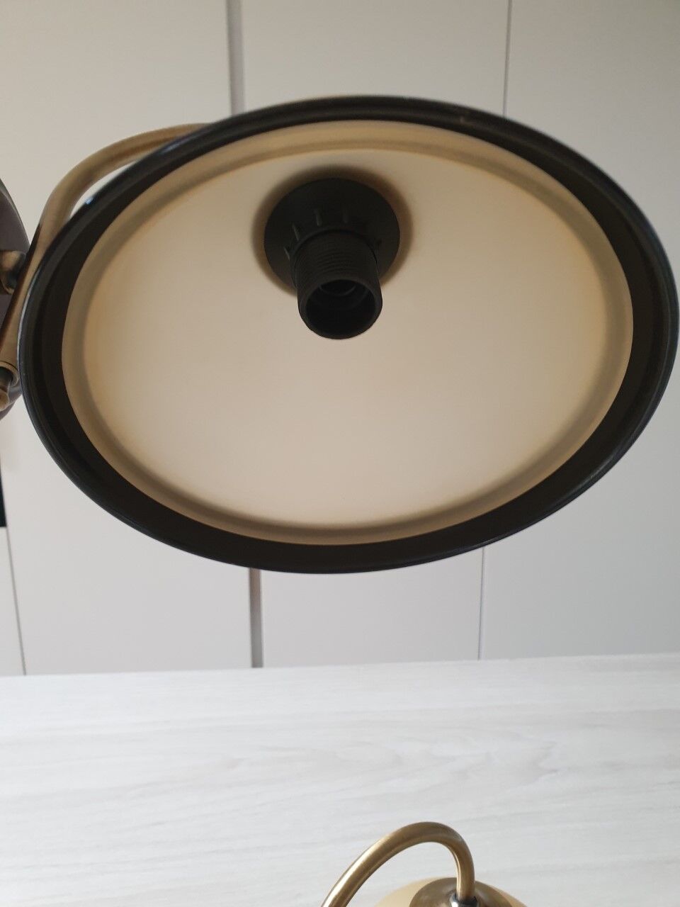 Pair of opaline wall lamps