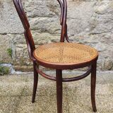Brune 1904 bistro chair, curved wood, dark oak