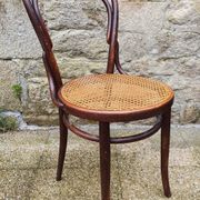 Chaise de bistrot Brune 1904, bois courbé, chêne foncé