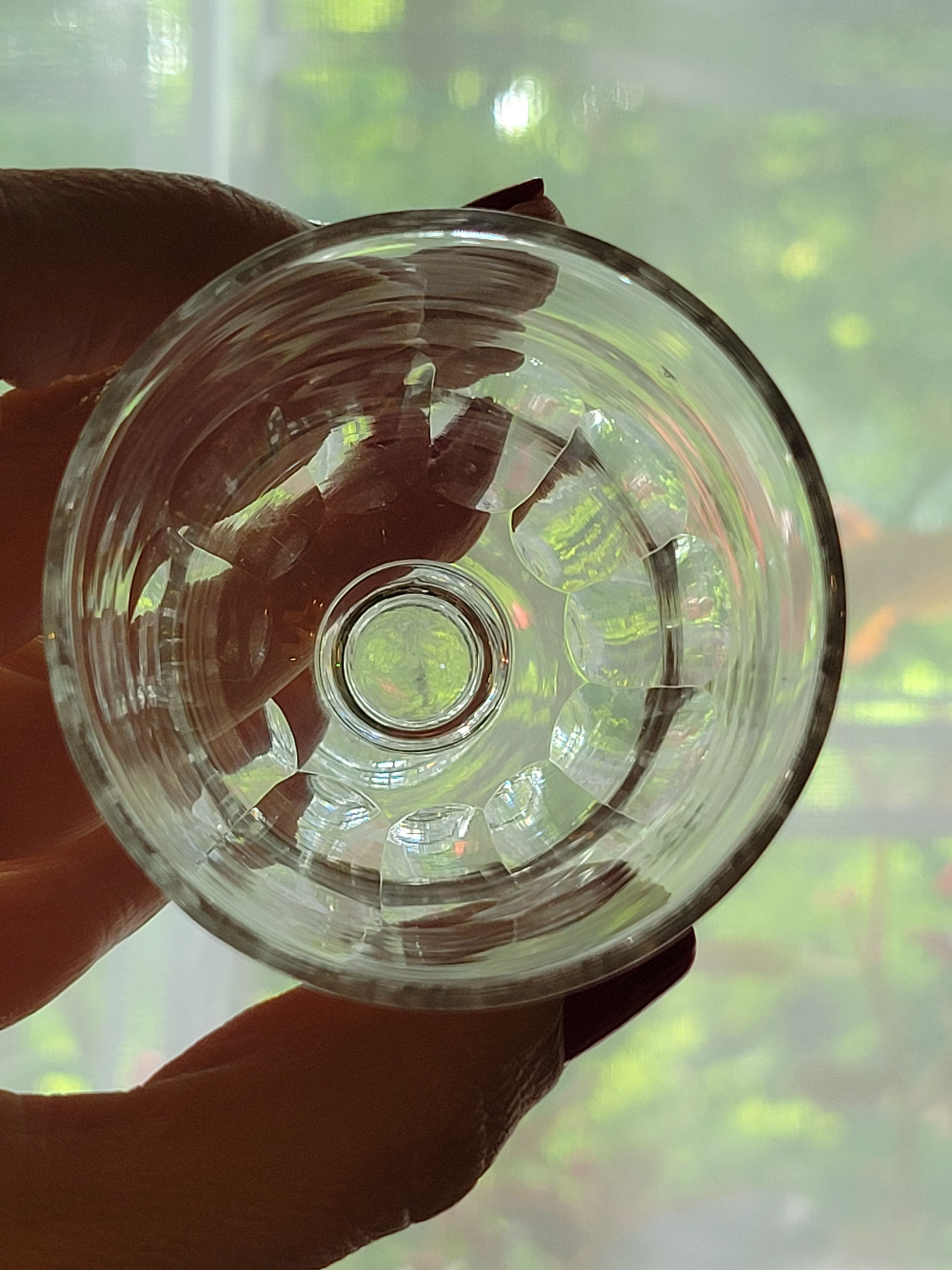 Baccarat model Clermont Côtes Plats Lot 6 Old Glasses A Vin Port Cristal