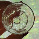 Lot 6 anciens verres a vin porto cristal, Baccarat Modèle Clermont Côtes Plates