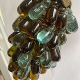 Large grape cluster lamp, Murano glass, 1950.