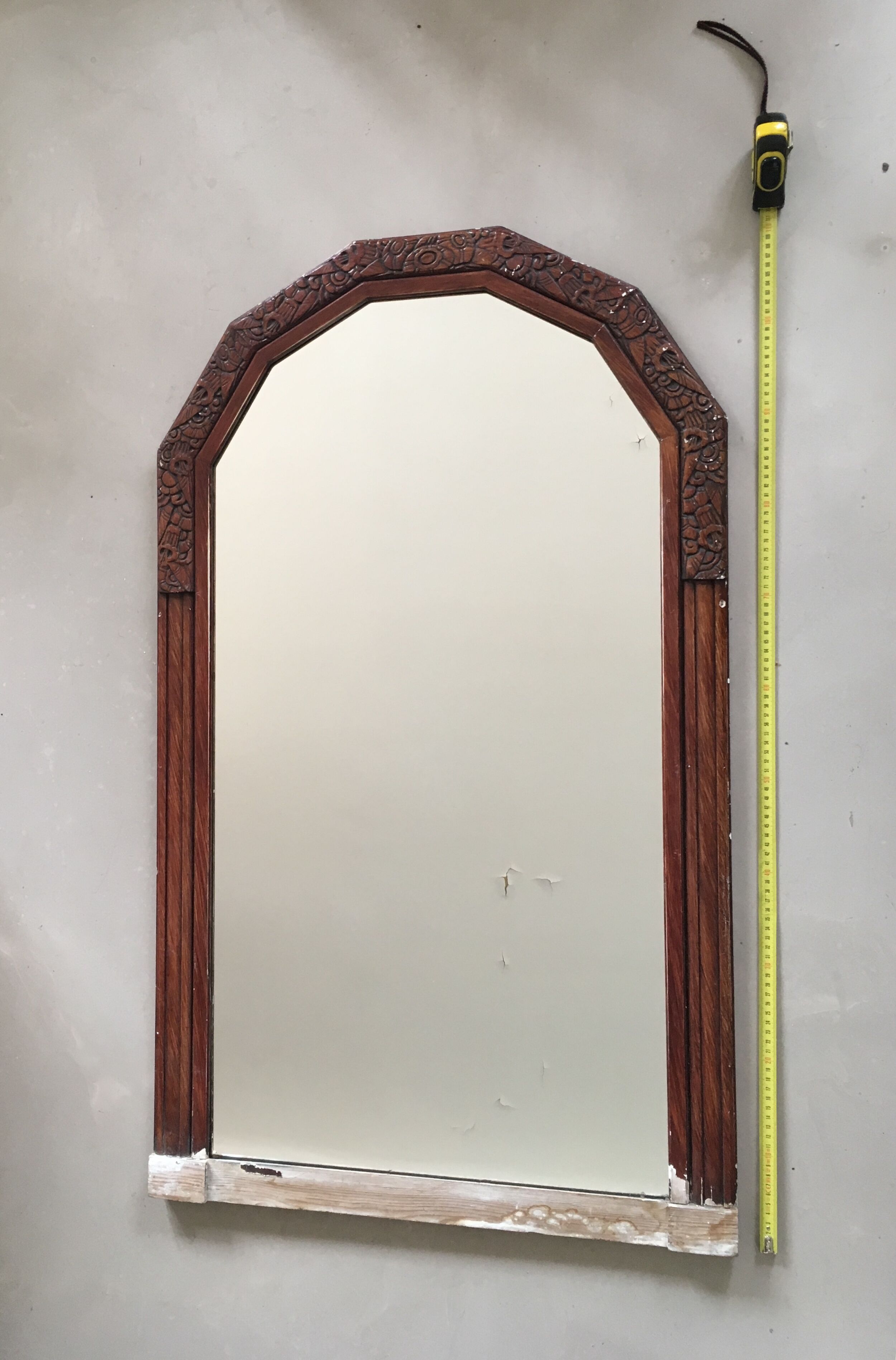 Mirror arch art deco ancient, 113x67 cm