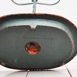 Wearing dark green metal 50s umbrella