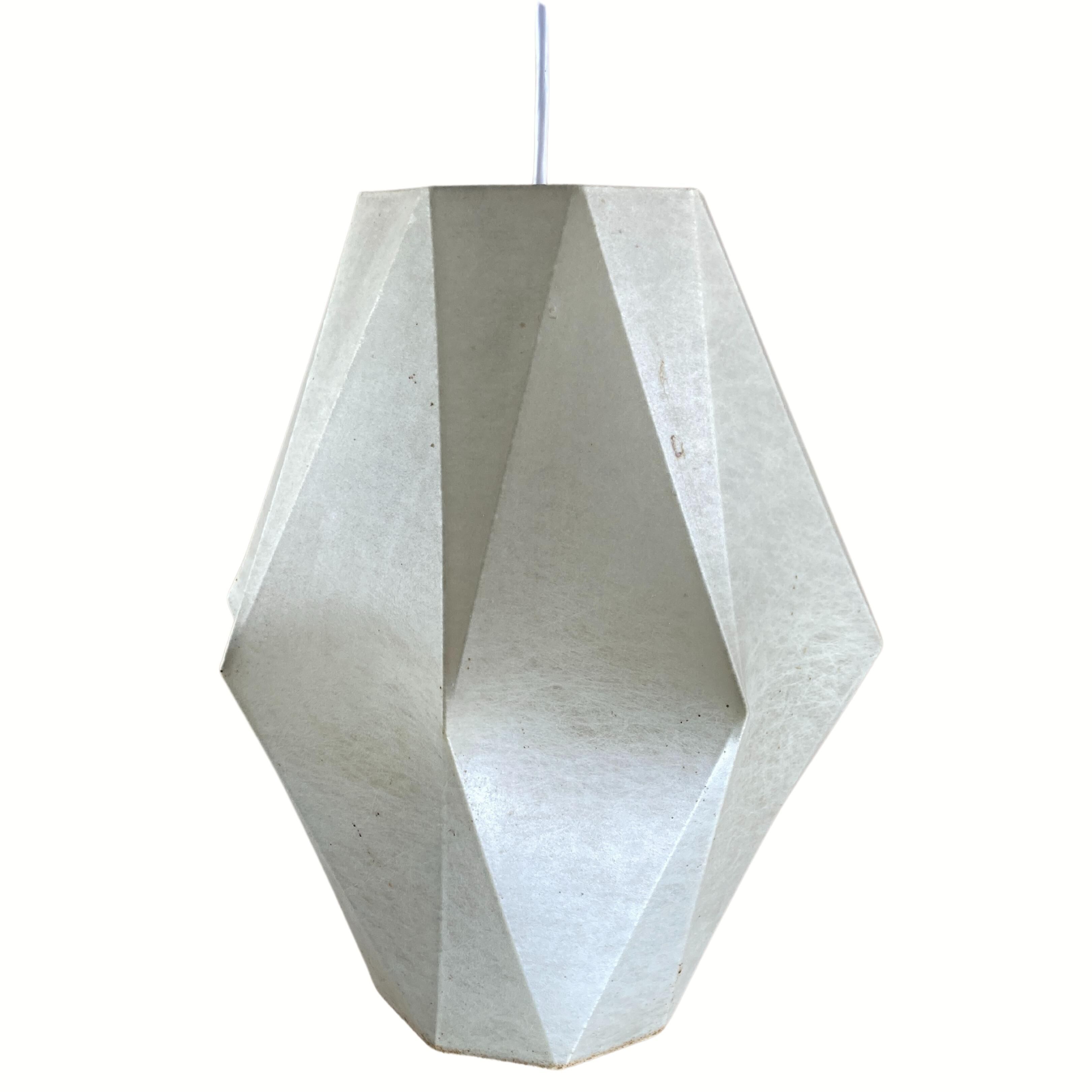 Pair space age cocoon hanging lamps, Germany 1960s