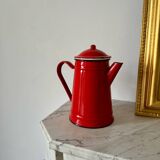 Vintage red enamel coffee pot