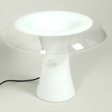 Huge 1960s italian two-piece Murano glass mushroom table lamp by Vistosi