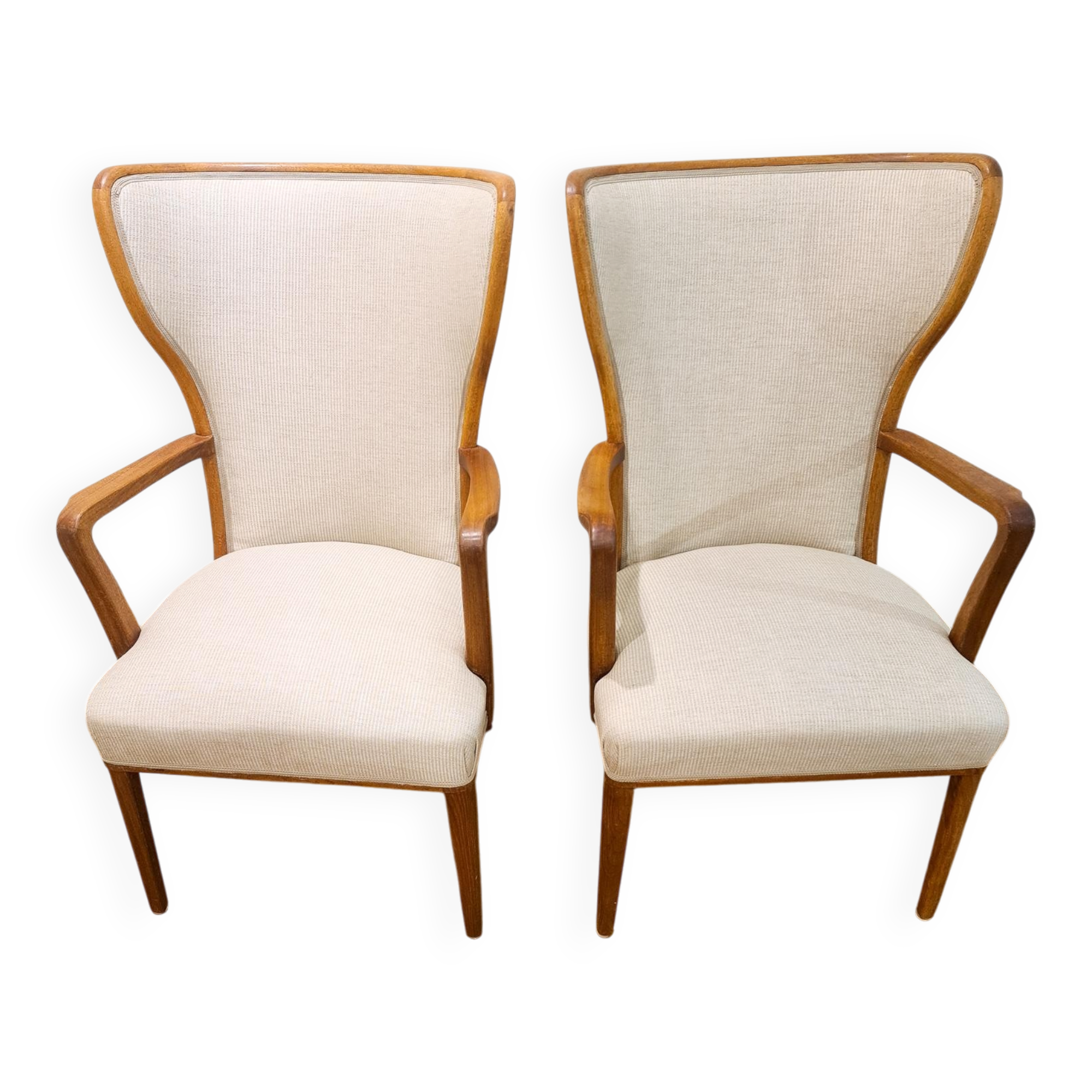 Art Deco lounge chairs Swedish office furniture, Sweden, 1940s