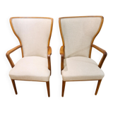 Art Deco lounge chairs Swedish office furniture, Sweden, 1940s