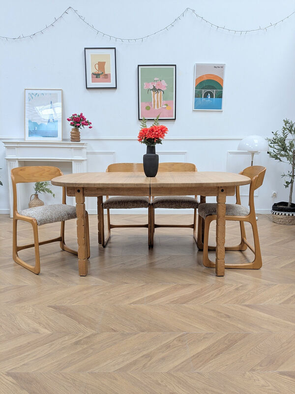 Lot de 4 chaises Baumann Traîneau
