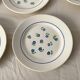Set of 6 flat plates Badonviller in semi-porcelain – Flora design