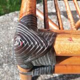 Vintage MacGuire chair in bamboo and canning