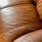 Le Bambole Sofa in Cognac Leather, Mario Bellini for B&B Italia 70s