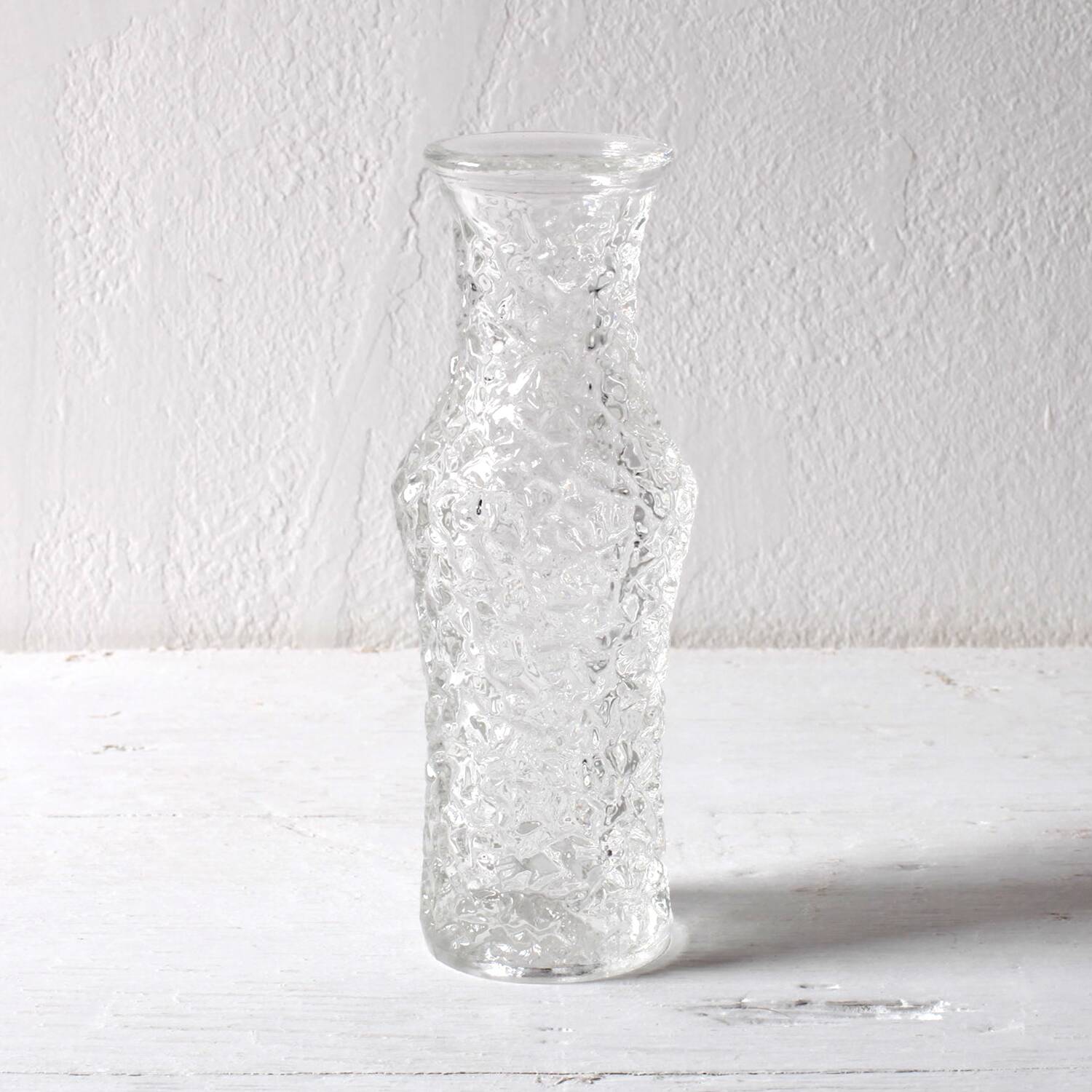 Mid-Century Pressed Glass Vase by Václav Hanuš: Czech Retro Decor
