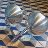 Space age wall light with 2 domes