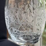 6 verres cristal gravé