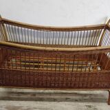 Vintage rattan children's bed