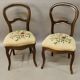 Pair of Louis Philippe chairs with petit point tapestry