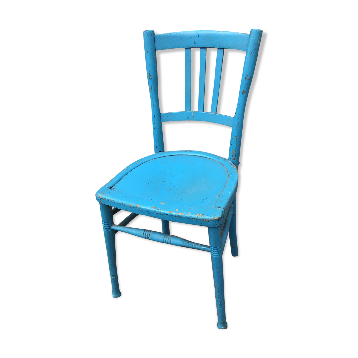 Vintage wooden bistro chair painted 1930