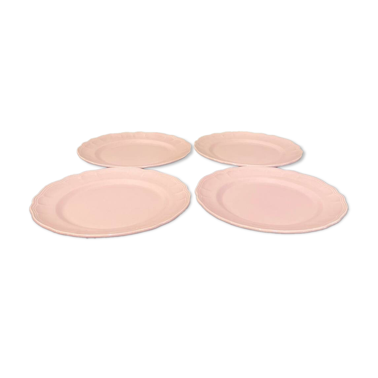 4 Salins pink flat plates