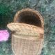 Wicker basket with lid