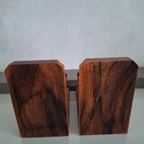 Pair of bookends with wooden dice