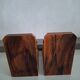Pair of bookends with wooden dice