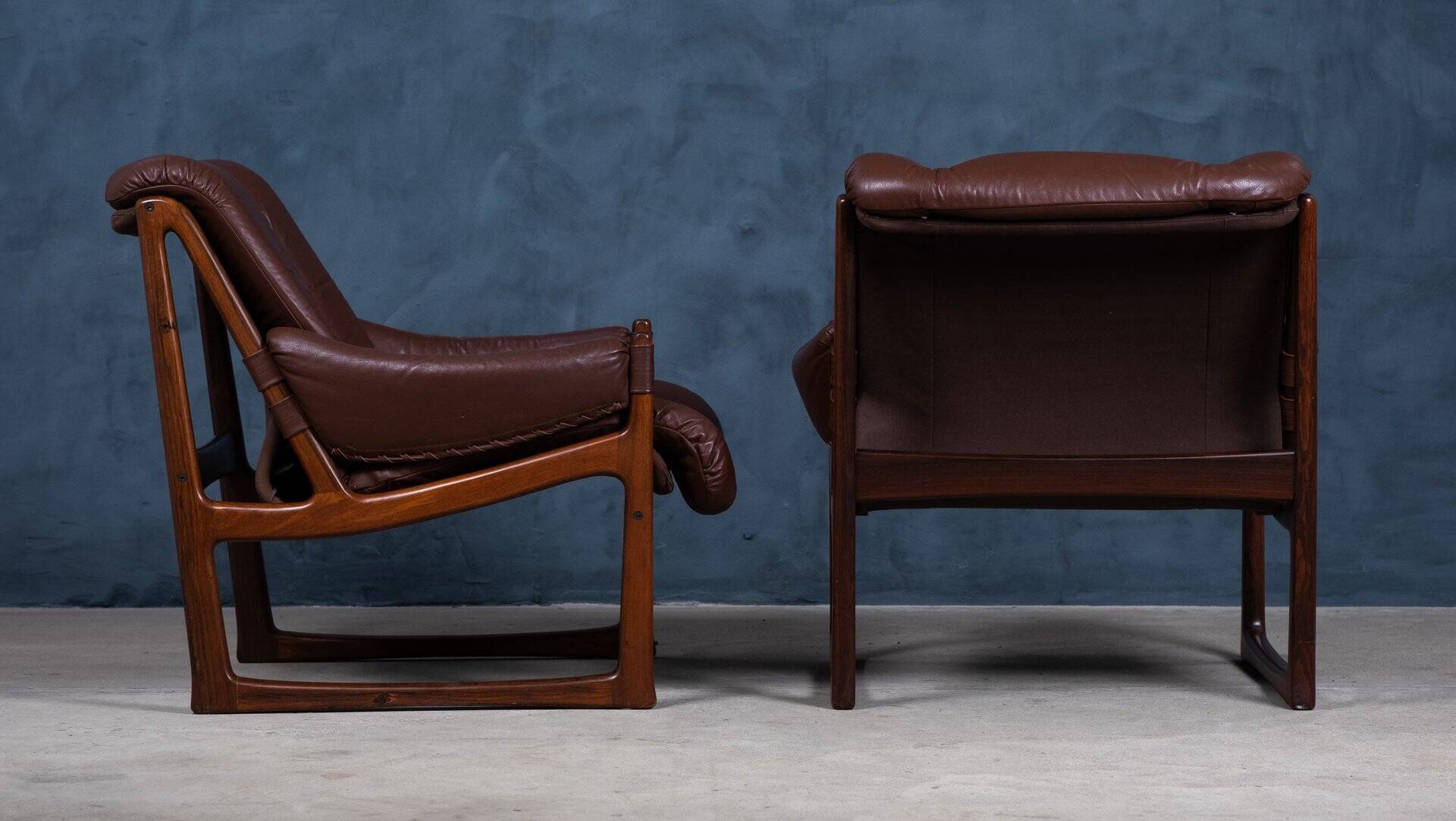 Mid-Century Armchairs in Rosewood by Torbjørn Afdal for Nesjestranda Møbelfabrikk, 1960s, Set of 2