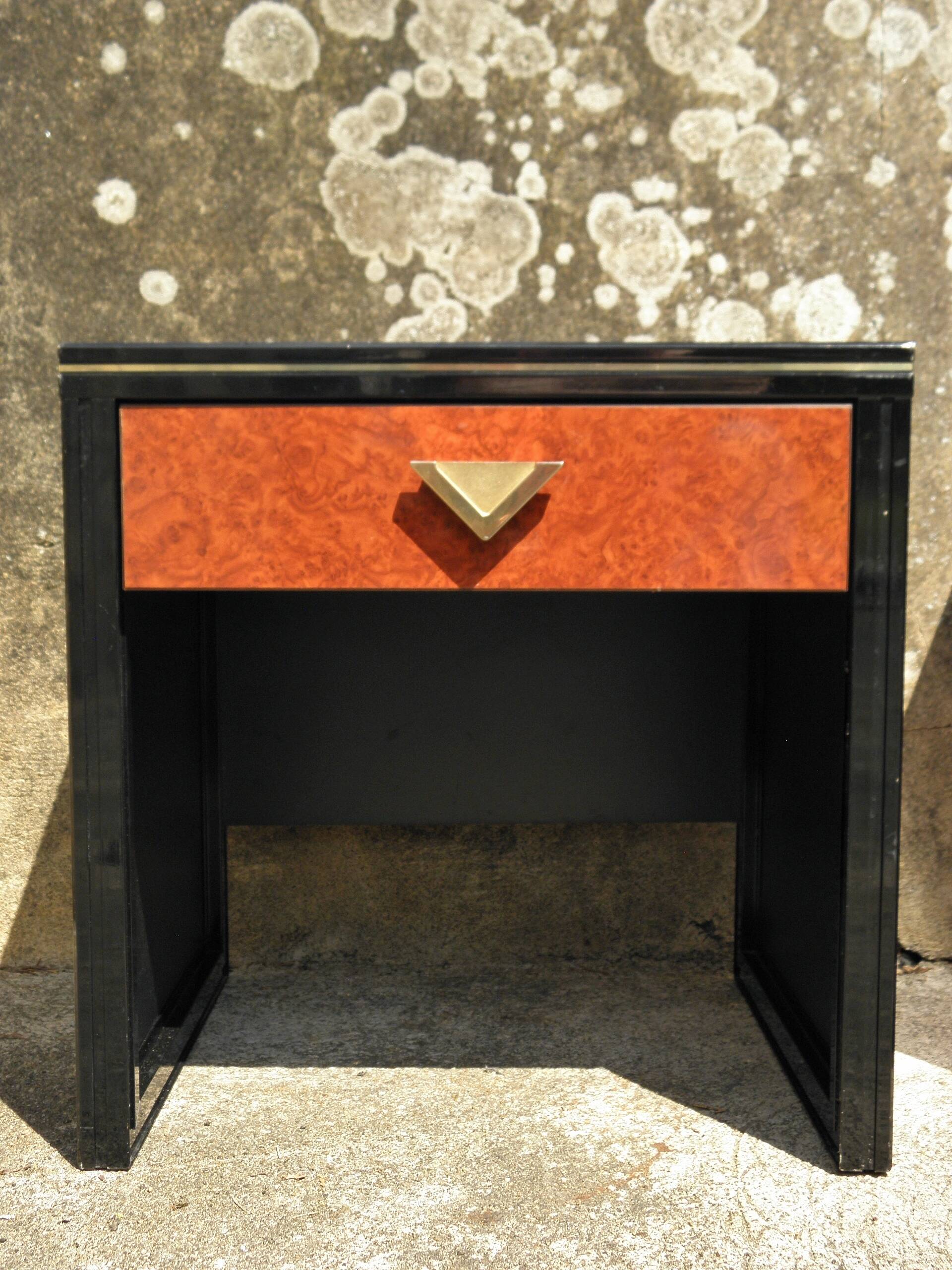 Headboard and bedside tables Pierre Vandel 1980