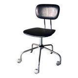 1950s/60s Chrome and Faux Leather Office Chair