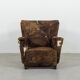 Art deco cowhide armchair