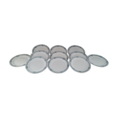 Lot de 11 assiettes plates en Terre de Fer Sarreguemines modèle Carina décor frise bleue