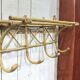 1960s rattan wall coat rack