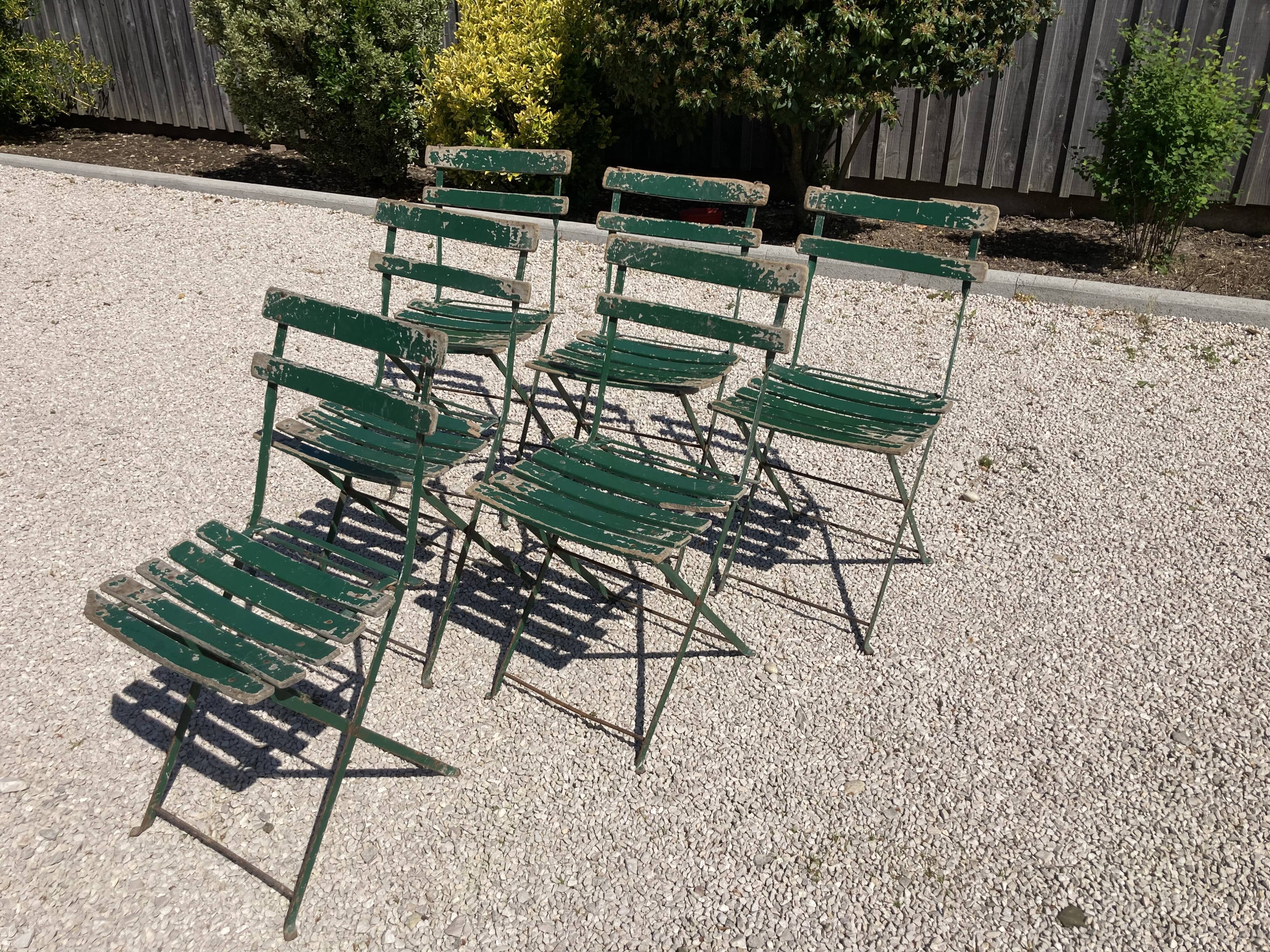 6 folding garden chairs