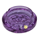 Bohemian crystal ashtray and pocket tray, mouth-blown.