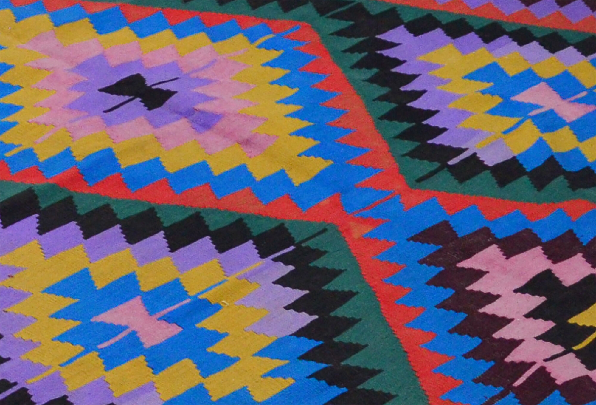 Anatolian handmade kilim rug 335 cm x 185 cm