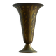 Art Deco fluted vase in patinated metal and brass from the 1930s.