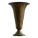 Art Deco fluted vase in patinated metal and brass from the 1930s.