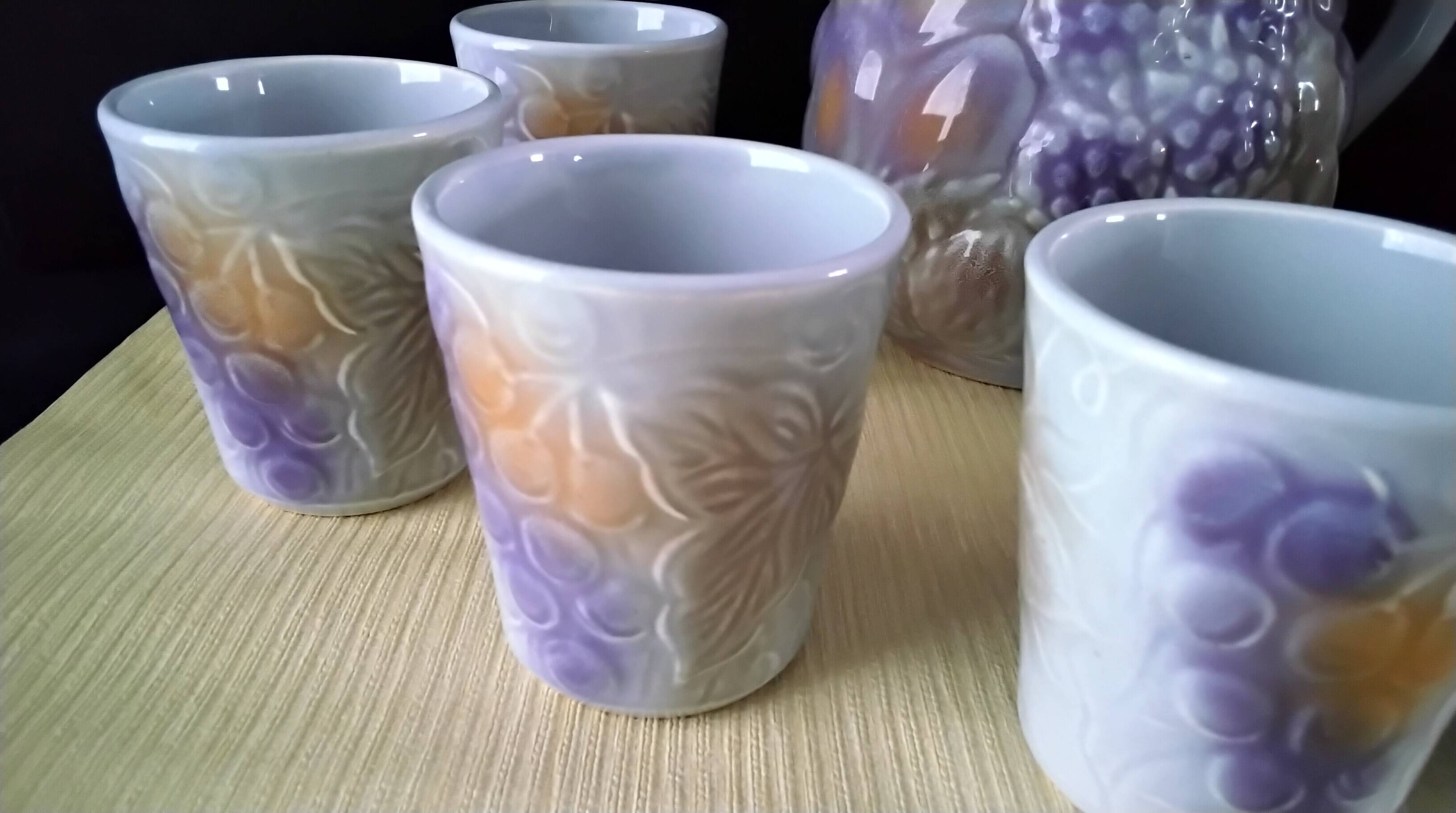 Cider or lemonade service in a Salins les Bains jug.