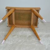 Stool footrest wooden feet compass