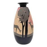 Vase by Louis Giraud (1896-1985) in Vallauris, ceramic, France 1940