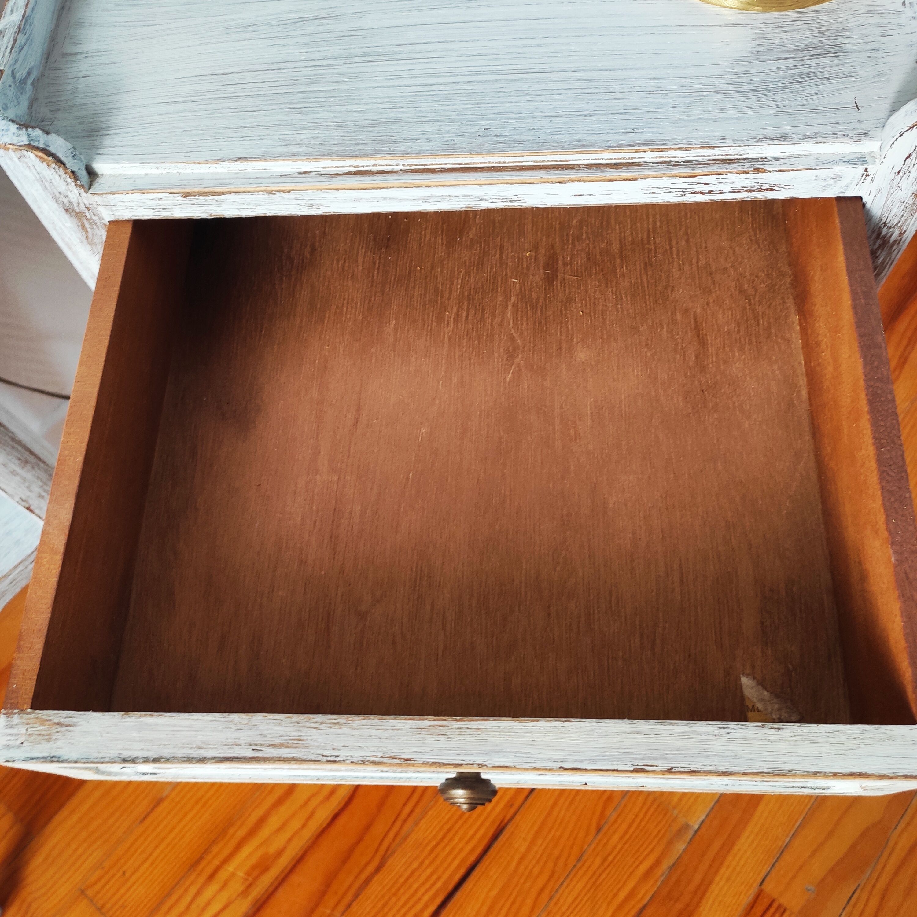 Pair of patinated bedside tables