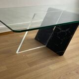 Glass coffee table, 70s