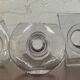 Trio of vintage molded glass vases from the 70s