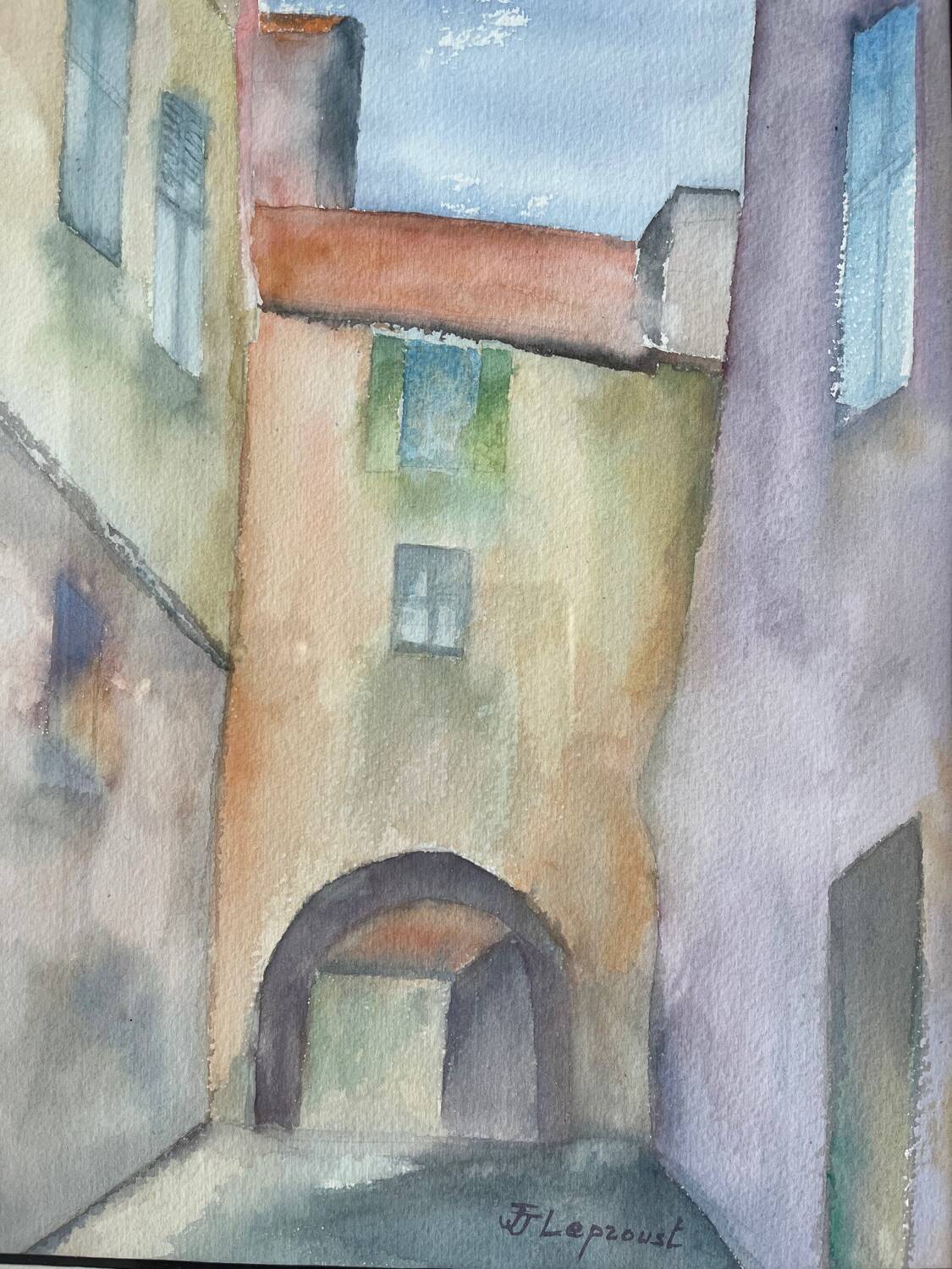 Painting: Watercolor - Portugal landscape