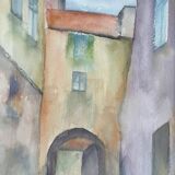 Painting: Watercolor - Portugal landscape