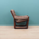 Leather armchair, Danish design, 1960s, manufactured by Genega Møbler