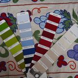 Hand-knotted rug, vintage Turkish rug 43x182 cm